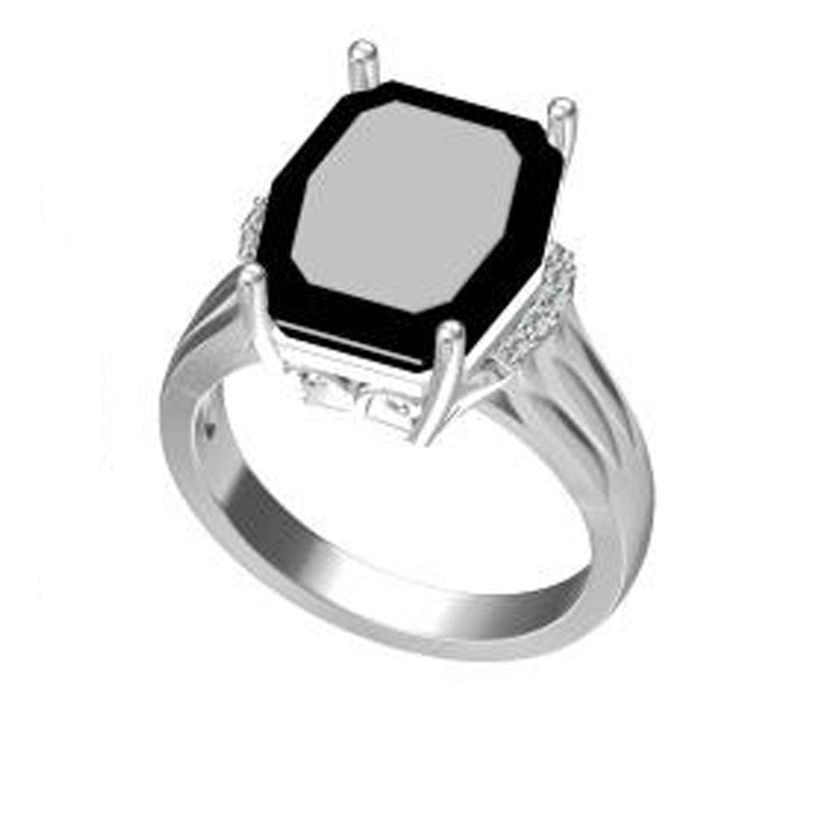 10K Gold Semi Mount Ring Setting Cushion CU 14X12mm Moissanite Accent DHJ
