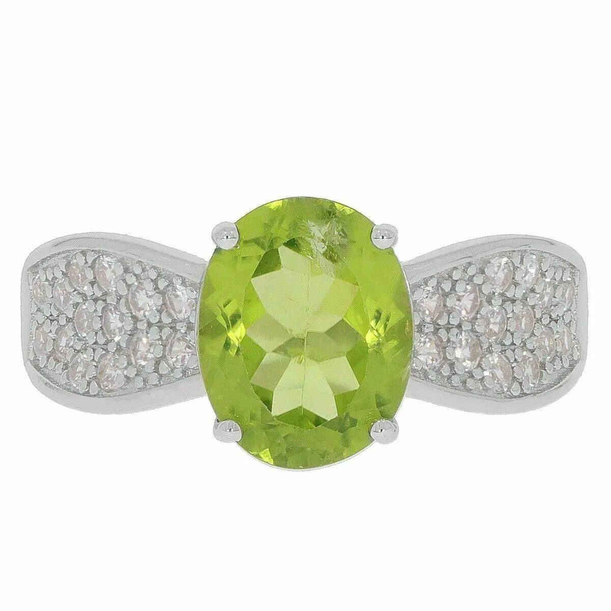 18K Gold Semi Mount Ring Setting Oval OV 10X8mm Diamond Accent DHJ