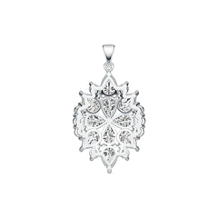 18K Gold Semi Mount Pendant Setting Round RD 3x3mm Diamond Accent DHJ