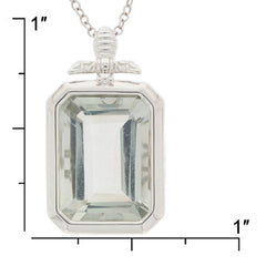 18K Gold Semi Mount Pendant Setting Emerald OCT 16X12mm P24116 Syzjewelry