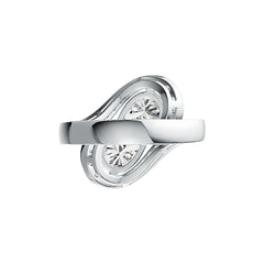 14K Gold Semi Mount Ring Setting Pear PE 8X6mm with White Topaz Diamond Accent DHJ