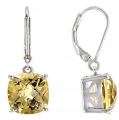 Platinum Semi Mount Earrings Setting Cushion CU 10X10mm DHJ