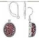 14K Gold Dangling Cluster Earrings with or Moissanite Diamond Accent DHJ