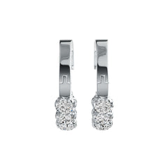 Platinum Semi Mount Earrings Setting Round RD 4x4mm DHJ