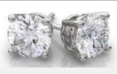 14K Gold Semi Mount Earrings Setting Princess SQ 5x5mm DHJ