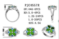 Platinum Semi Mount Ring Setting Oval OV 6X4mm with White Topaz Diamond Accent DHJ