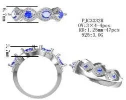 18K Gold Semi Mount Ring Setting Oval OV 4X3mm with White Topaz Diamond Accent DHJ