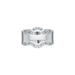 Platinum Semi Mount Ring Setting Oval OV 10X8mm Diamond Accent DHJ