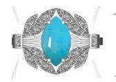14K Gold Semi Mount Ring Setting Marquise MQ 14X7mm Cabochon Diamond Accent DHJ