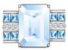 Platinum Semi Mount Ring Setting Emerald OCT 11X9mm Diamond Accent DHJ