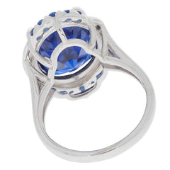 18K Gold Semi Mount Ring Setting Oval OV 18x13mm Accent Diamond Accent Syzjewelry