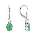 Platinum Semi Mount Earrings Setting Oval OV 9X7mm DHJ