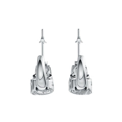 14K Gold Semi Mount Earrings Setting Oval OV 9X7mm Diamond Accent DHJ