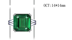 18K Gold Semi Mount Ring Setting Emerald OCT 14X14mm Solitaire DHJ