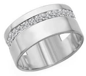 18K Gold Ring with or Moissanite Wedding Band Men's Ring Diamond Accent DHJ