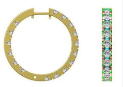 10K Gold Semi Mount Earrings Setting Round RD 4x4mm DHJ