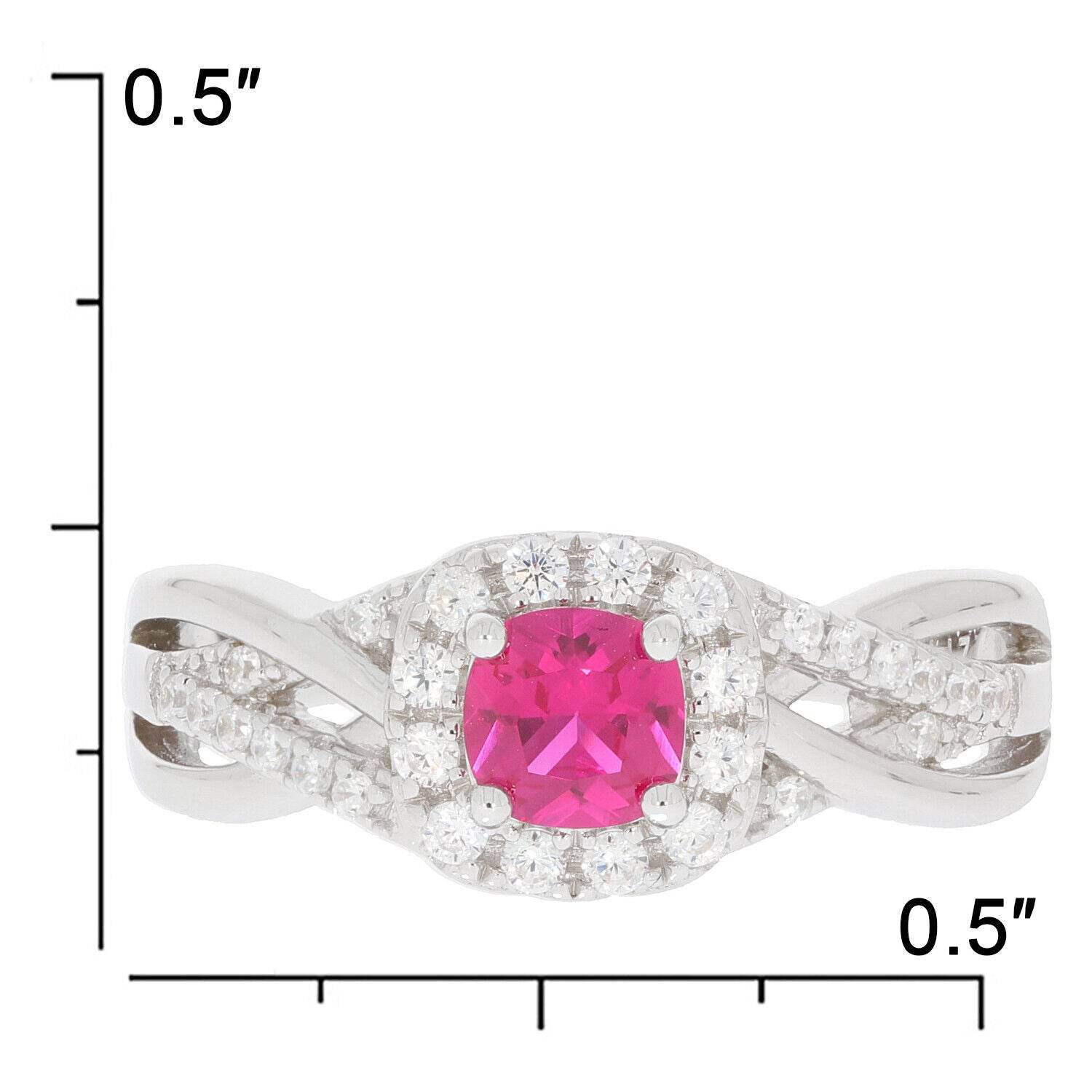 Platinum Semi Mount Ring Setting Cushion CU 5X5mm Halo Inifnity Shank Diamond Accent Syzjewelry