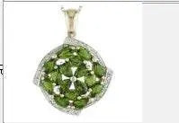 18K Gold Semi Mount Pendant Setting Pear PE 5X3mm with White Topaz Diamond Accent DHJ