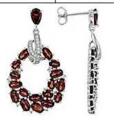 Platinum Semi Mount Earrings Setting Pear PE 6x4mm OV 5x3mm OV 4x3mm Diamond Accent DHJ