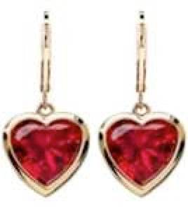 Platinum Semi Mount Earrings Setting Heart HT 7X7mm Bezel DHJ