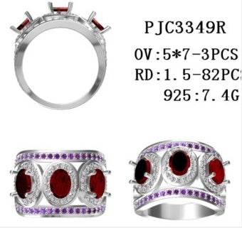 18K Gold Semi Mount Ring Setting Oval OV 7X5mm Diamond Accent DHJ