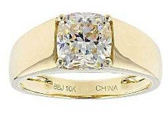 18K Gold Semi Mount Ring Setting Cushion CU 8X8mm DHJ