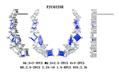 Platinum Semi Mount Earrings Setting Marquise MQ 6X3mm MQ 5X2.5mm SQ 3X3mm Diamond Accent DHJ