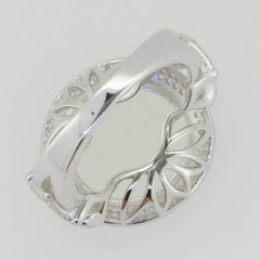 14K Gold Semi Mount Ring Setting Round RD 15X15mm Diamond Accent Syzjewelry