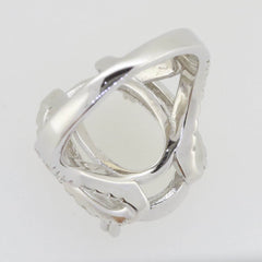 Platinum Semi Mount Ring Setting Oval OV 18x13mm Split Shank Diamond Accent Syzjewelry