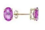 Platinum Semi Mount Earrings Setting Oval OV 5X4mm Simple Stud DHJ