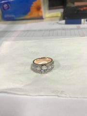 14K Gold Semi Mount Ring Setting Oval OV 8X6mm OV 6X4mm Diamond Accent DHJ