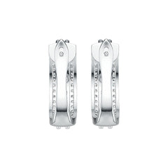 14K Gold Semi Mount Earrings Setting Round RD 4x4mm Diamond Accent DHJ