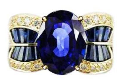 18K Gold Semi Mount Ring Setting Oval OV 9X7mm Diamond Accent DHJ