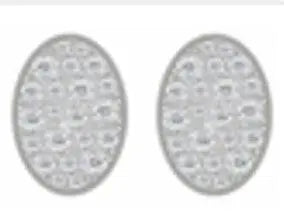 18K Gold Semi Mount Earrings Setting Round RD 3.5mm Diamond Accent DHJ