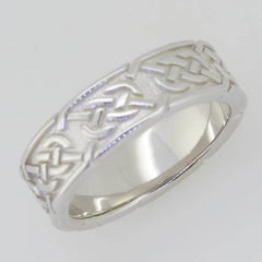 Platinum 6 mm Band Celtic Knot Band Ring Syzjewelry