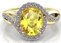 10K Gold Semi Mount Ring Setting Round RD 8x8mm Moissanite Accent DHJ