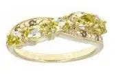14K Gold Semi Mount Ring Setting Oval OV 5X3mm with White Topaz Diamond Accent DHJ