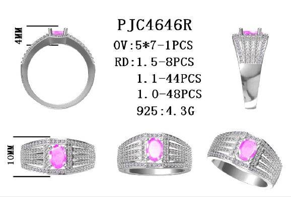 10K Gold Semi Mount Ring Setting Oval OV 7X5mm Moissanite Accent DHJ