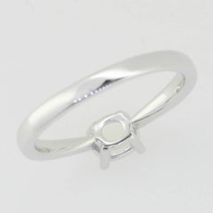 Platinum Semi Mount Ring Setting Round RD 5x5mm Diamond Accent Syzjewelry