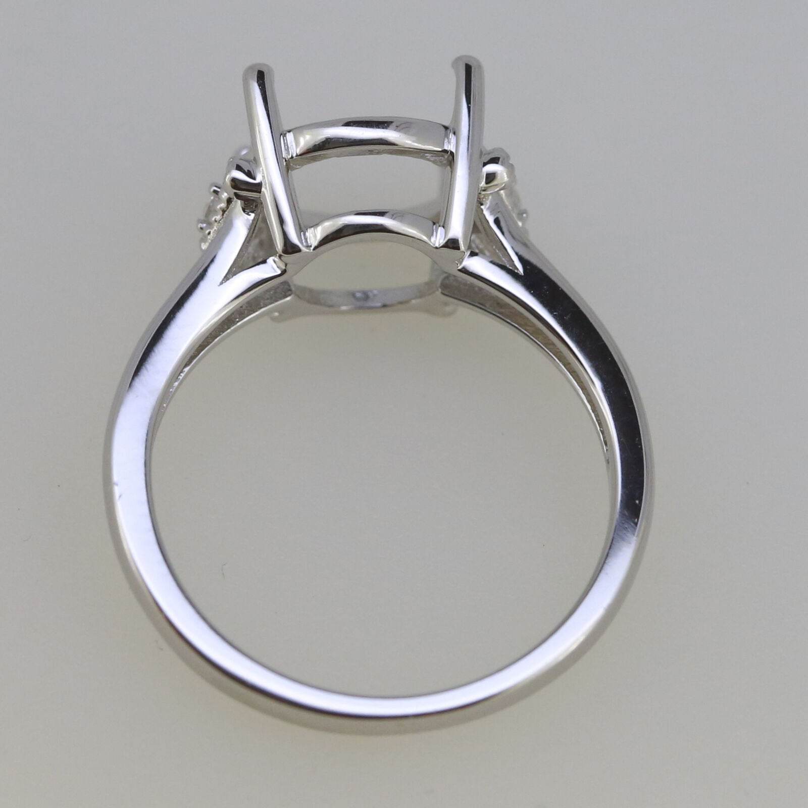 10K Gold Semi Mount Ring Setting Round RD 10x10mm Solitaire Moissanite Accent Syzjewelry