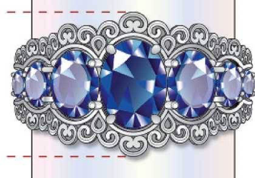 Platinum Semi Mount Ring Setting Oval OV 8X6mm DHJ