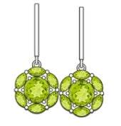 18K Gold Semi Mount Earrings Setting Round RD 8X8mm MQ 6X3mm DHJ
