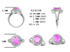 Platinum Semi Mount Ring Setting Oval OV 10X8mm Halo Split Shank Diamond Accent DHJ