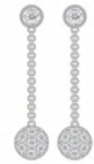 14K Gold Semi Mount Earrings Setting Round RD 3.5mm Diamond Accent DHJ