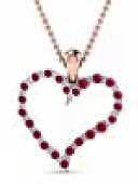 Platinum Pendant with or Moissanite Open Heart Theme Diamond Accent DHJ