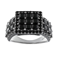 18K Gold Semi Mount Ring Setting Princess SQ 3X3mm Diamond Accent DHJ