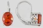 Platinum Semi Mount Earrings Setting Oval OV 8X6mm Leverback DHJ
