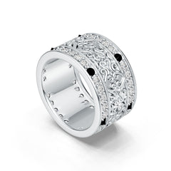 Sterling Silver Semi Mount Ring Setting Round Rd Diamond Accent DHJ