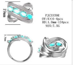 18K Gold Semi Mount Ring Setting Oval OV 6X4mm with White Topaz Diamond Accent DHJ