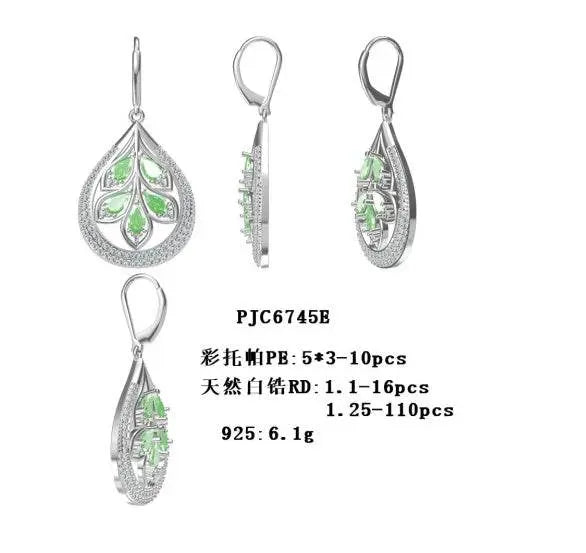 18K Gold Semi Mount Earrings Setting Pear PE 5X3mm Diamond Accent DHJ